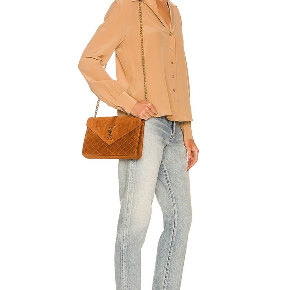 SAINT LAURENT Medium Envelope Chain Bag - Picture 2 of 15